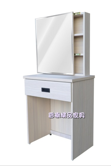 香榭二手家具*全新精品雪杉色可拉式鏡面2尺雙拉鏡台-化妝台-化粧台-化...