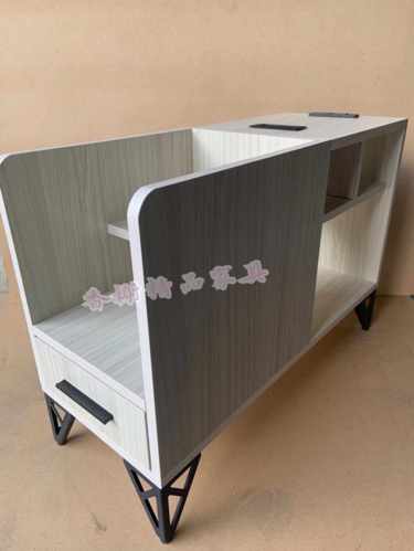 香榭二手家具*全新精品絕美雪松色1尺沙發側邊櫃(附插座)-充電邊櫃-矮...