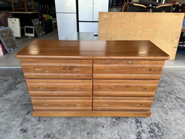 香榭二手家具*樟木色實木5尺六斗櫃-斗櫃-抽屜櫃-衣櫃-衣櫥-置物櫃-...