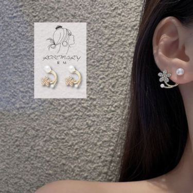 ROSEMAYR[HU-0067]S925銀針韓系名媛輕奢氣質鑲鑽花朵...