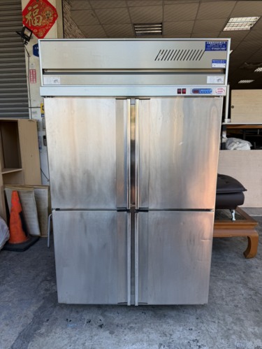 香榭二手家具*白鐵不鏽鋼四門風冷營業用冰箱-上冷凍下冷藏-220V-4...