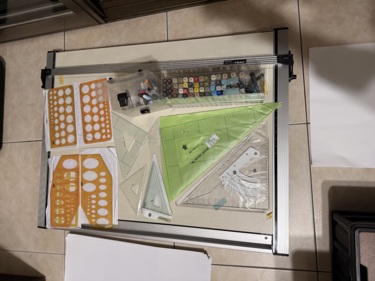 （二手）chartmate恰得美製圖板//334DM軌道重錘平行儀嵌卡...