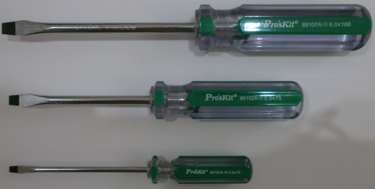 一字螺絲起子(共3支，二手，裸裝)