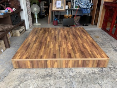 香榭二手家具*全新精品工業風積層木雙人加大6x6.2尺床箱(三分板)-...